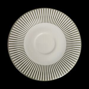 Martha Stewart Everyday Striped Saucers Set of 4 Green White Plates